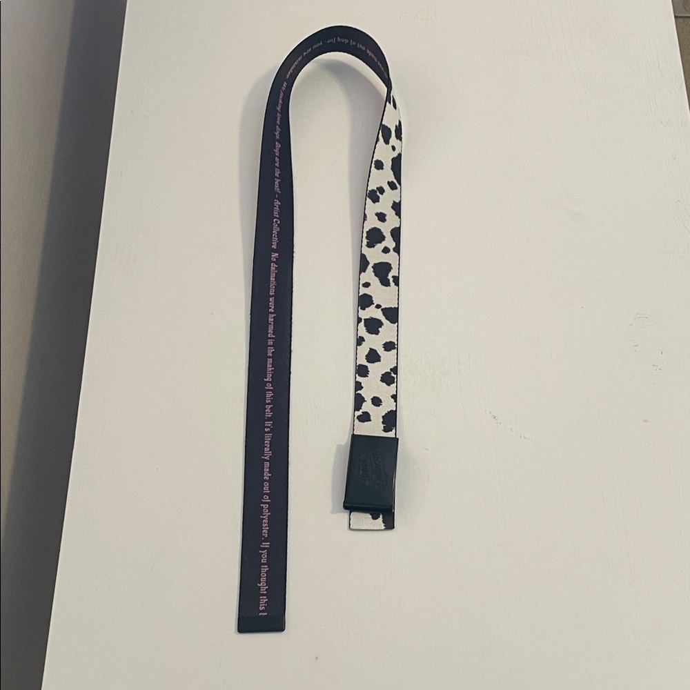 Black and White Animal Print Belt
